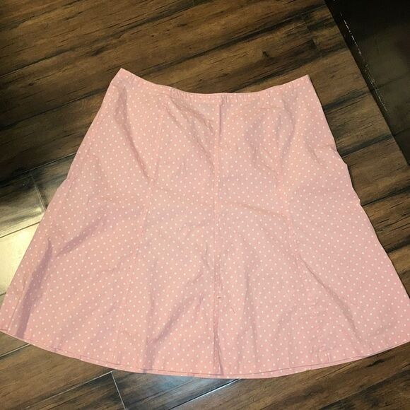 Lands’ End Light Pink and White Polkadot Skirt Size 18 - cute and unique ⭐️ - Picture 2 of 9